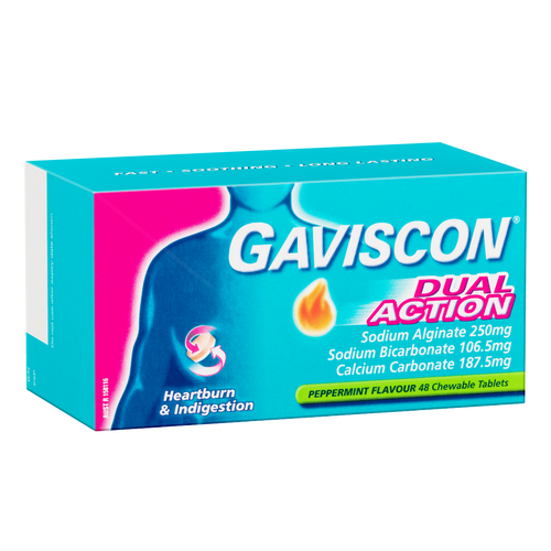 Gaviscon Dual Action Chewable Tablets - Peppermint