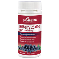 Good Health Bilberry 25,000 Plus Lutein 6mg