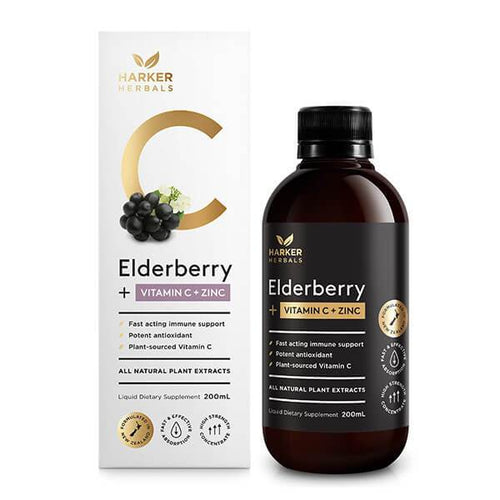 Harker Herbals Elderberry + Vitamin C + Zinc