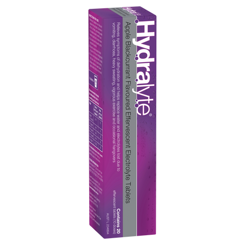 Hydralyte Effervescent Electrolyte Tablets - Apple Blackcurrant Flavour