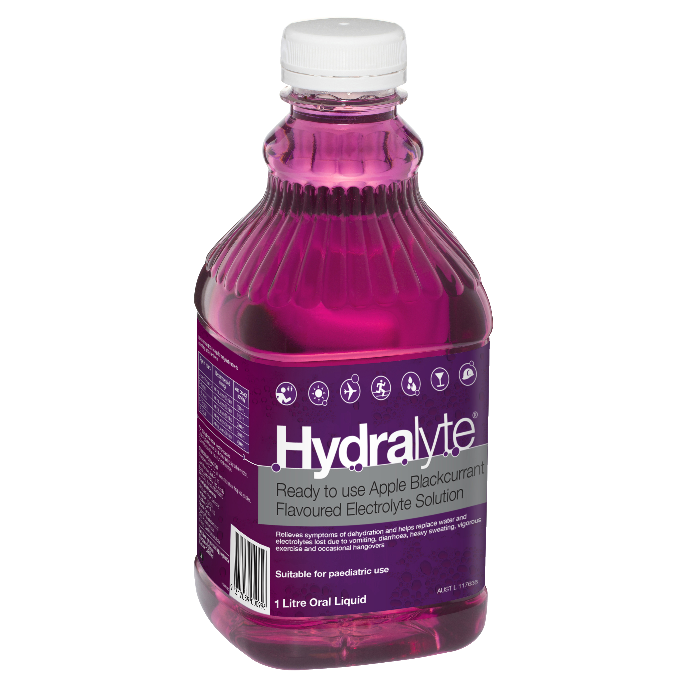Hydralyte Ready to Use Electrolyte Solution - Apple Blackcurrant Flavour