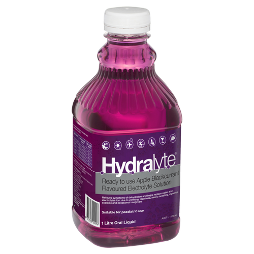 Hydralyte Ready to Use Electrolyte Solution - Apple Blackcurrant Flavour