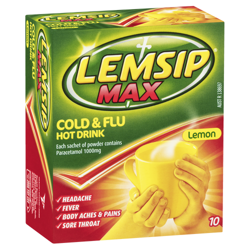 Lemsip Max Cold & Flu Hot Drink - Lemon Flavour