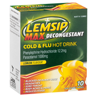 Lemsip Max Decongestant Cold & Flu Hot Drink - Lemon Flavour