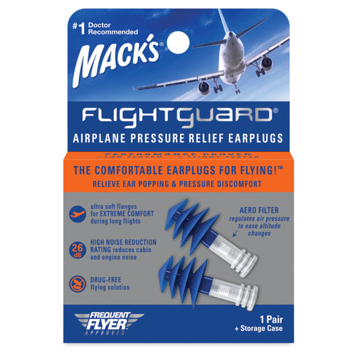 Mack's Flightguard Airplane Pressure Relief Ear Plugs