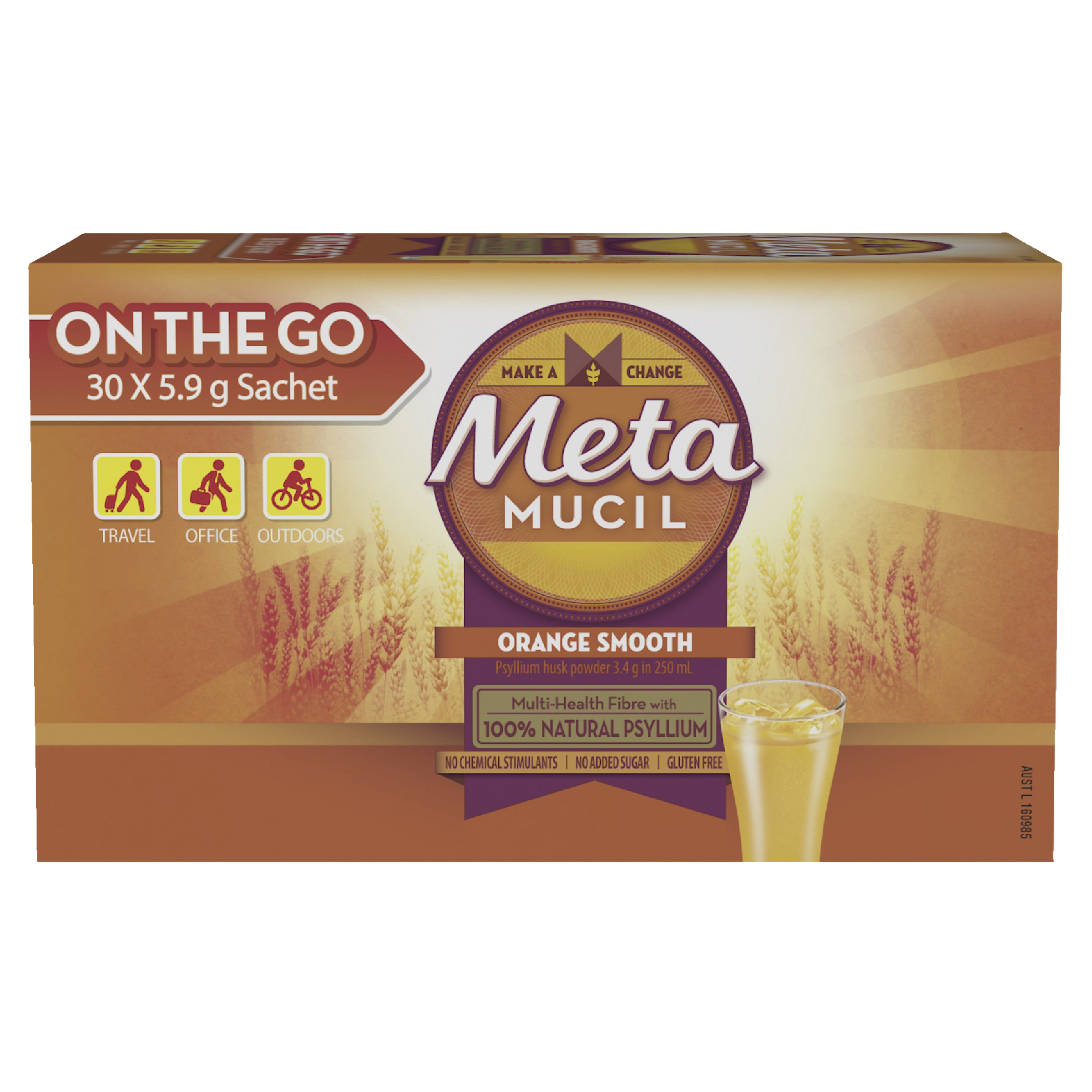 Metamucil Multi-Health Fibre with 100% Natural Psyllium - Orange Smooth