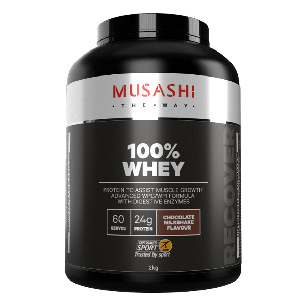 Musashi 100% Whey Protein Powder - Chocolate Milkshake Flavour