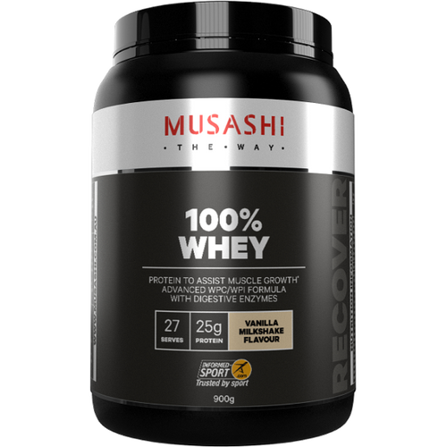 Musashi 100% Whey Protein Powder - Vanilla Milkshake Flavour