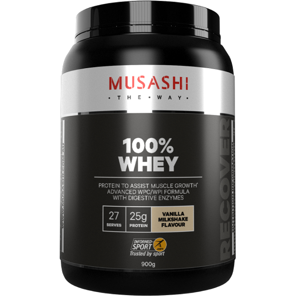 Musashi 100% Whey Protein Powder - Vanilla Milkshake Flavour