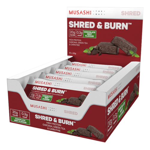 Musashi Shred & Burn Bar - Chocolate Mint Flavour