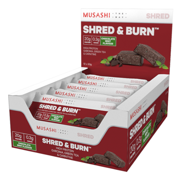 Musashi Shred & Burn Bar - Chocolate Mint Flavour
