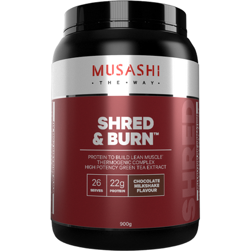 Musashi Shred & Burn Protein Powder - Chocolate Milkshake Flavour