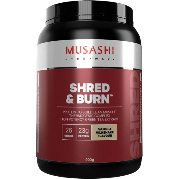 Musashi Shred & Burn Protein Powder - Vanilla Milkshake Flavour