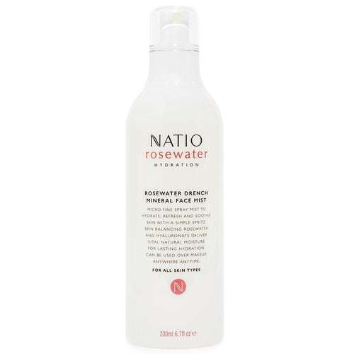 Natio Rosewater Hydration Drench Mineral Face Mist