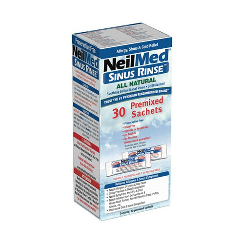 NeilMed Sinus Rinse Extra Strength Hypertonic Kit with 30 Premixed Packets
