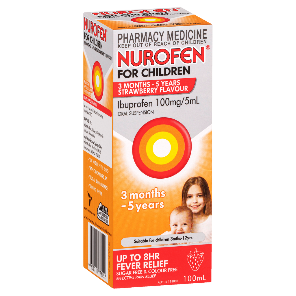 Nerophen Nurofen for Children 3 Months - 5 Years Pain & Fever Relief - Strawber ...