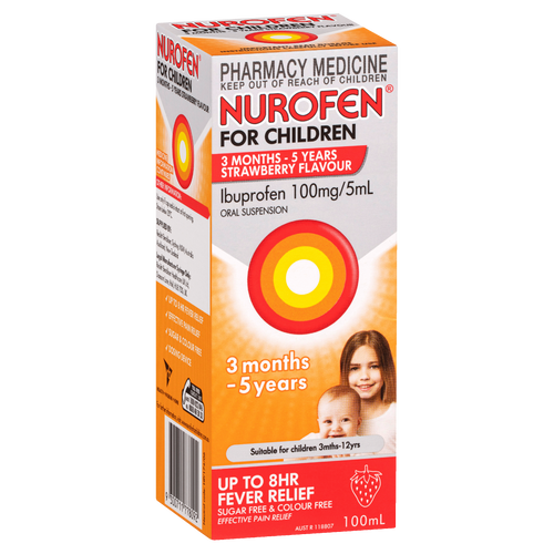 Nurofen for Children 3 Months - 5 Years Pain & Fever Relief - Strawberry Flavour