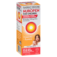 Nurofen for Children 3 Months - 5 Years Pain & Fever Relief - Strawberry Flavour