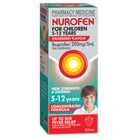 Nurofen for Children 5-12 Years Pain & Fever Relief - Strawberry Flavour