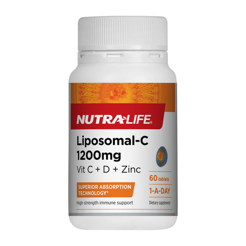 Nutra-Life Liposomal-C 1200mg Vit C + D + Zinc