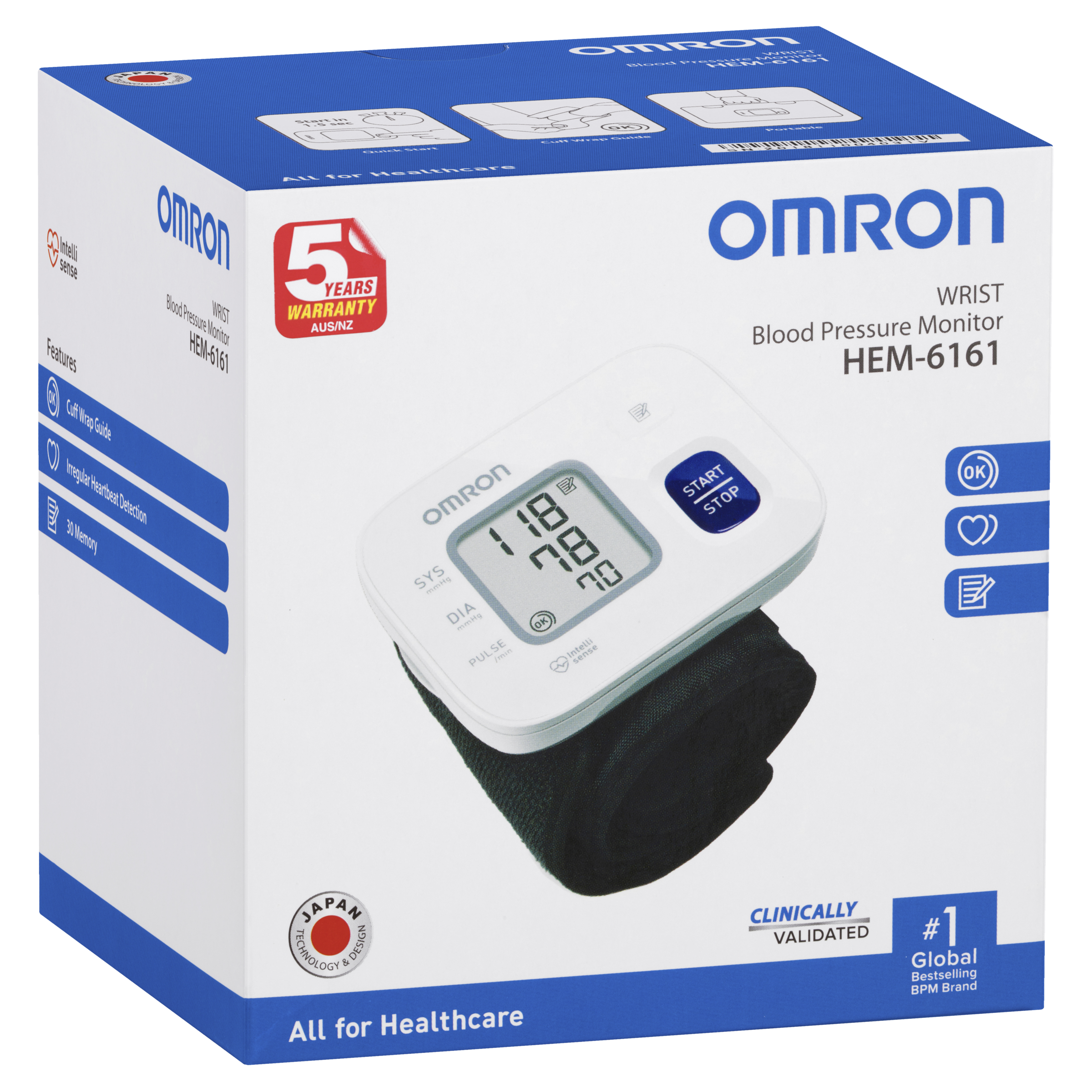 Omron HEM-6161 Wrist Blood Pressure Monitor