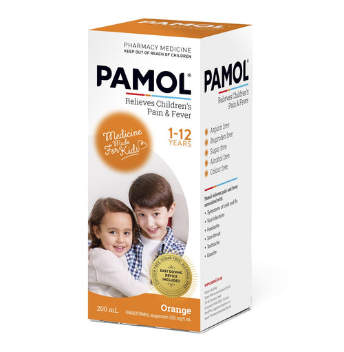 Pamol Children's Pain & Fever Relief Orange Flavour