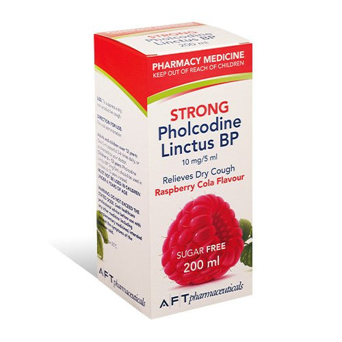 Pholcodine Linctus BP (Strong) Dry Cough Relief Raspberry Cola Flavo