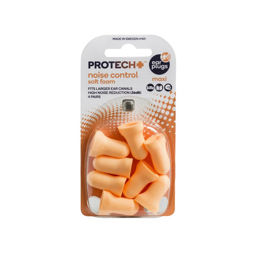 ProTech+ Ear Plugs Noise Control Soft Foam - Maxi