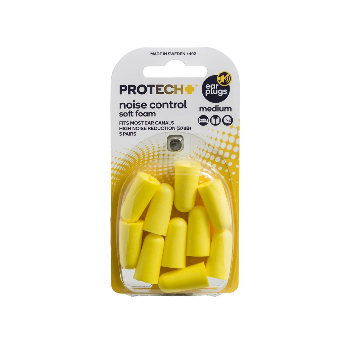 ProTech+ Ear Plugs Noise Control Soft Foam Medium Net Pharmacy