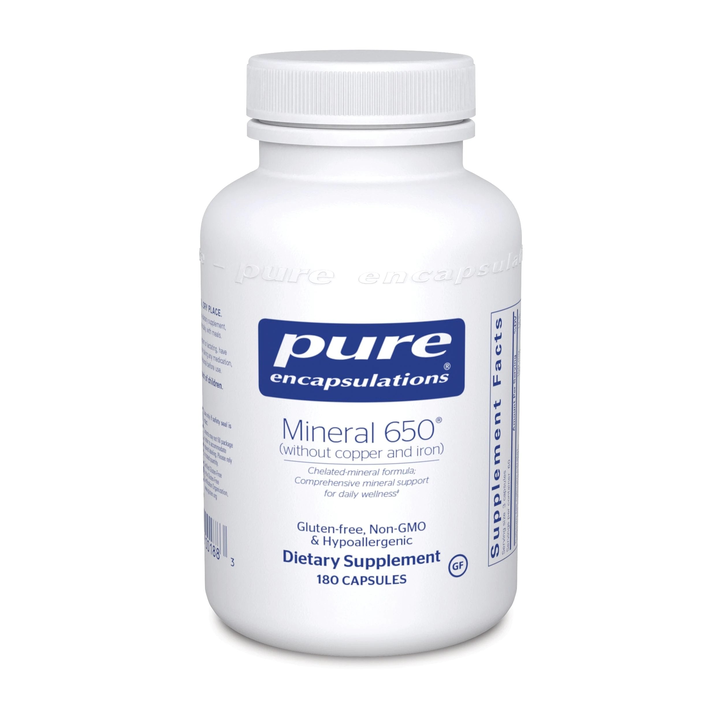 Pure Encapsulations Mineral 650 (without Copper & Iron)