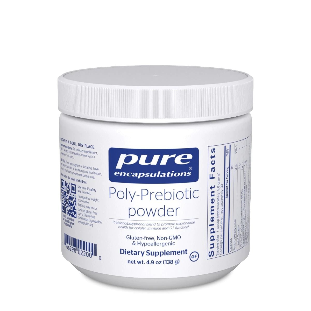 Pure Encapsulations Poly-Prebiotic Powder