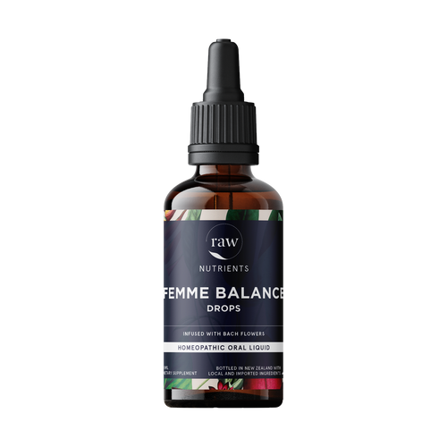 Raw Nutrients Femme Balance Drops - Infused with Bach Flowers
