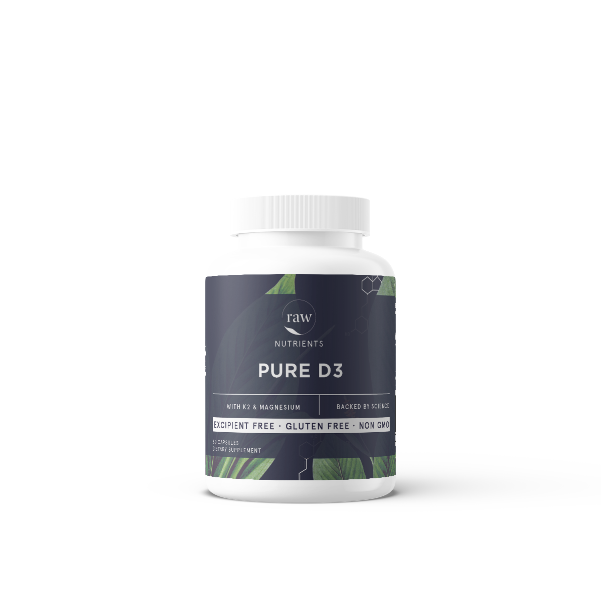 Raw Nutrients Pure D3 With K2 & Magnesium