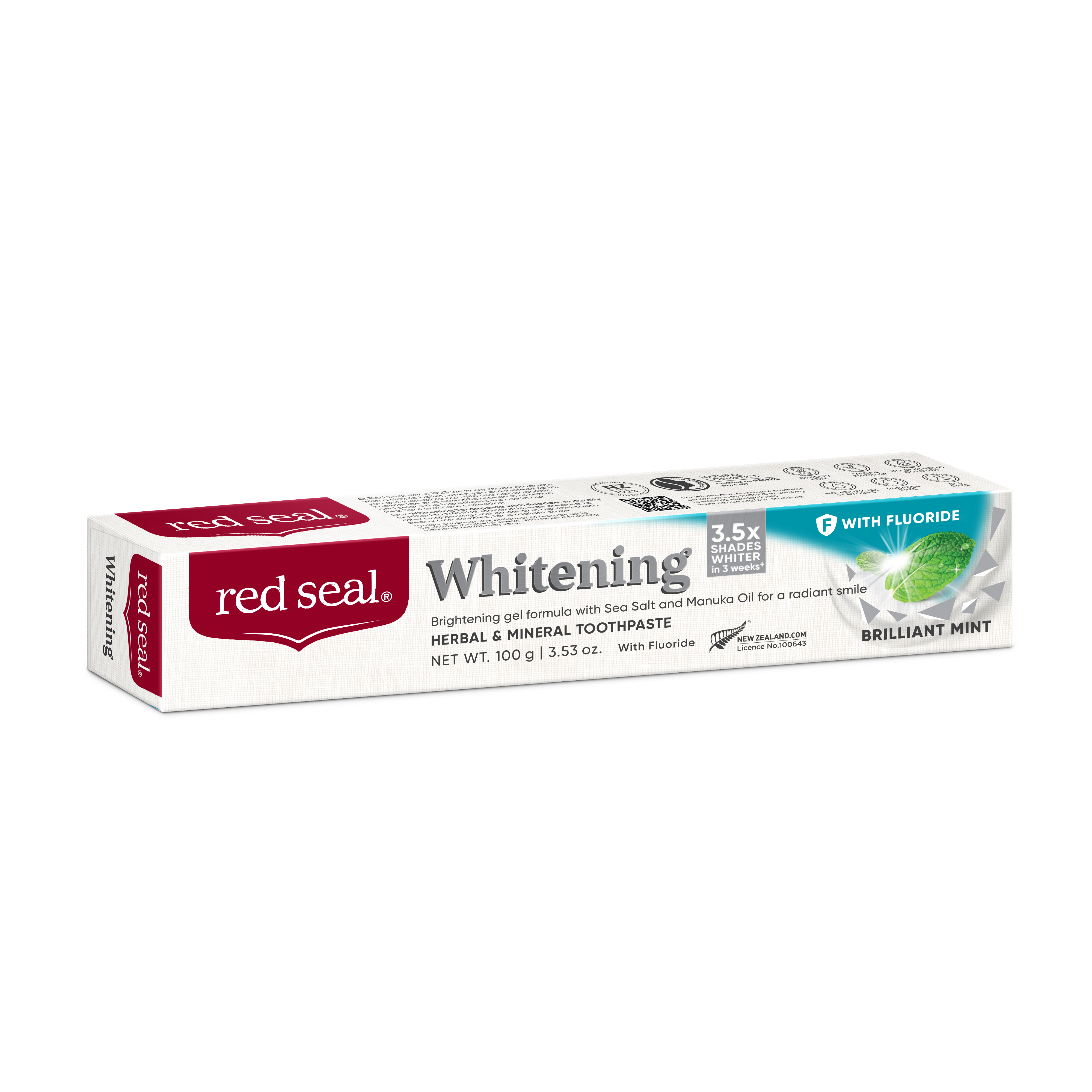 Red Seal Whitening Toothpaste with Fluoride - Brilliant Mint