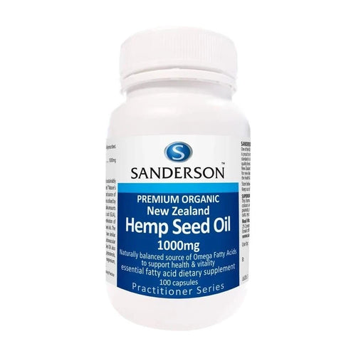 Sanderson Premium Organic New Zealand Hemp Seed Oil 1000mg