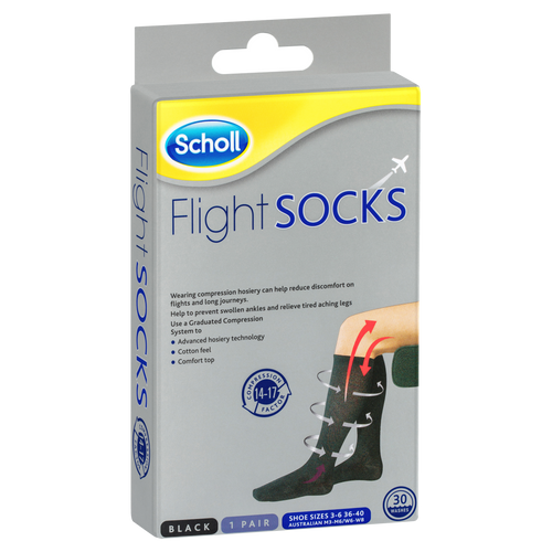 Scholl Flight Socks - Black