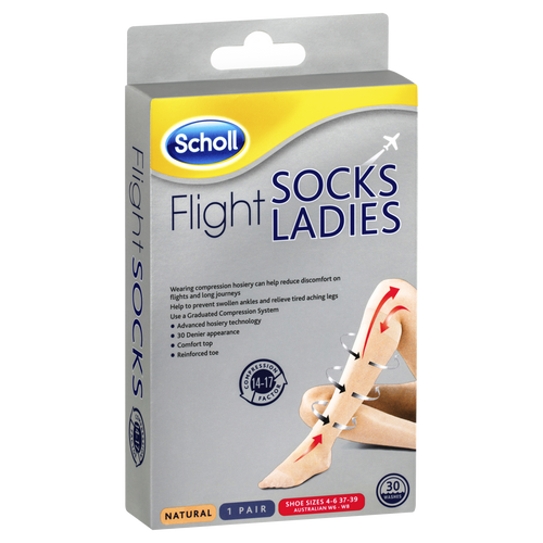 Scholl Flight Socks Ladies - Natural