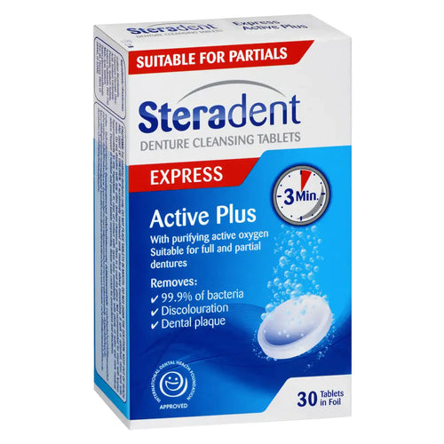 Steradent Active Plus Denture Cleansing Tablets
