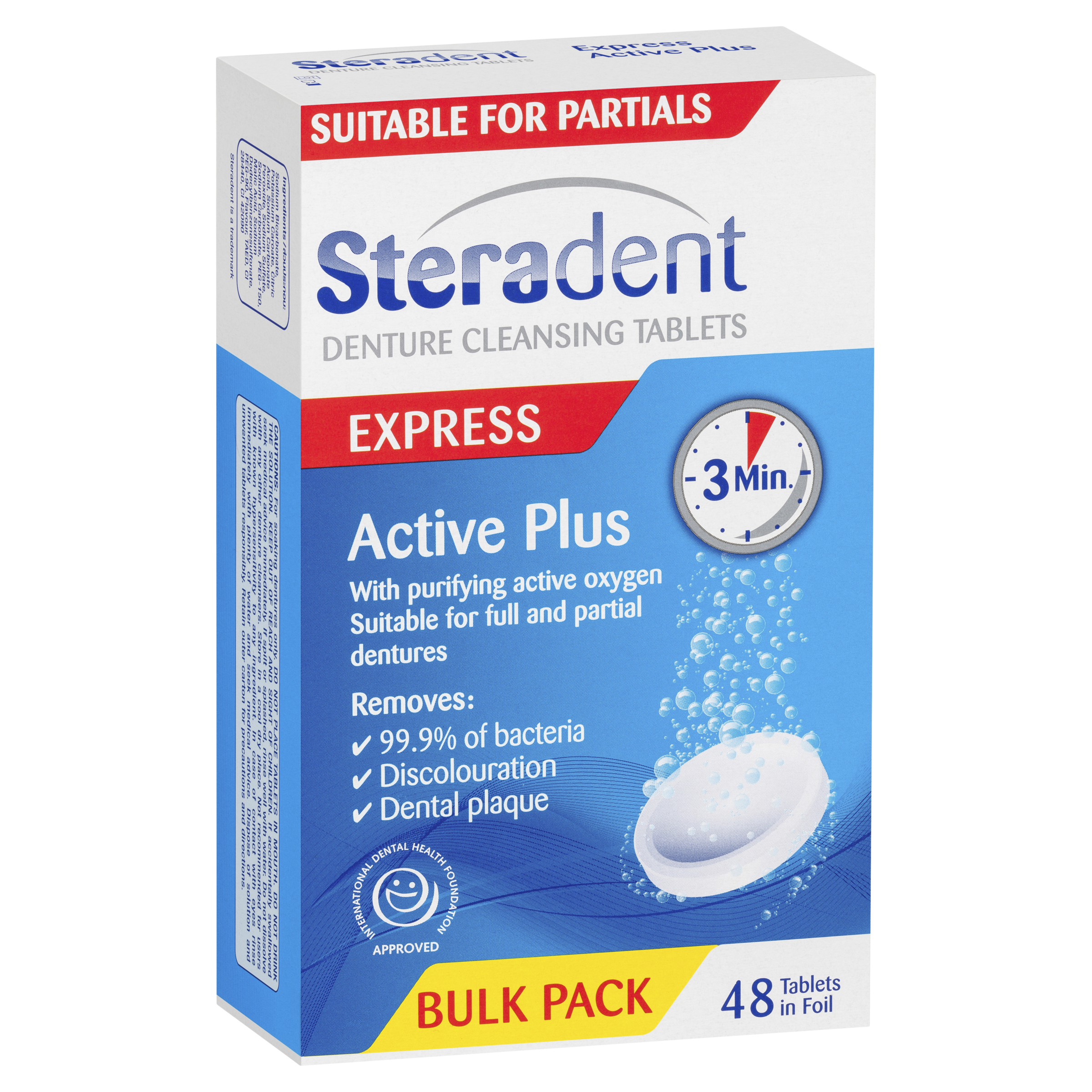 Steradent Active Plus Denture Cleansing Tablets