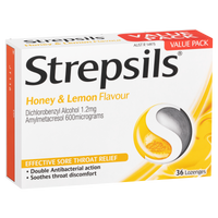 Strepsils Lozenges - Honey & Lemon Flavour