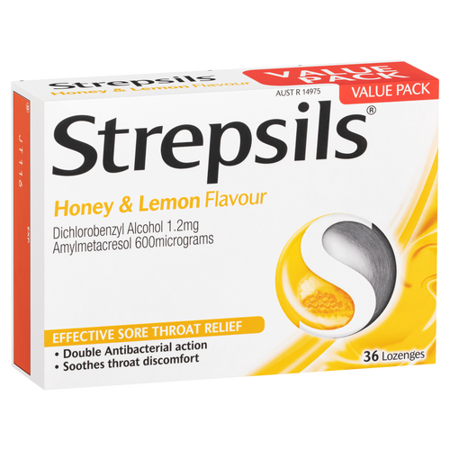 Strepsils Lozenges - Honey & Lemon Flavour