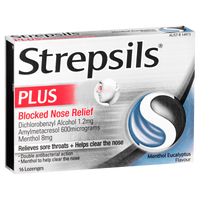 Strepsils Plus Blocked Nose Relief Lozenges