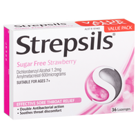 Strepsils Sugar Free Lozenges - Strawberry