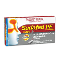 Sudafed PE Double Action Sinus + Anti-Inflammatory Pain Relief