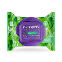 Swisspers Eco Biodegradable Facial Wipes - Aloe Vera