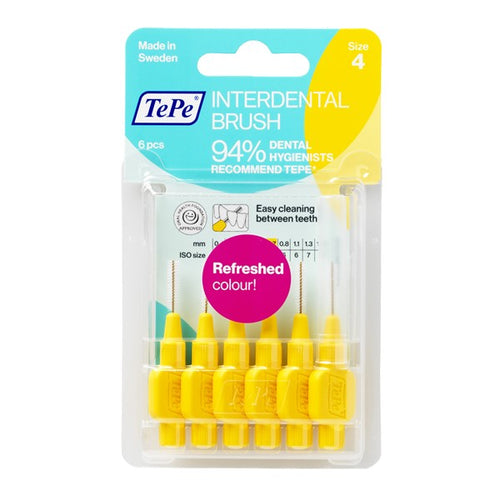 TePe Interdental Brush Size 4 - 0.7mm Yellow