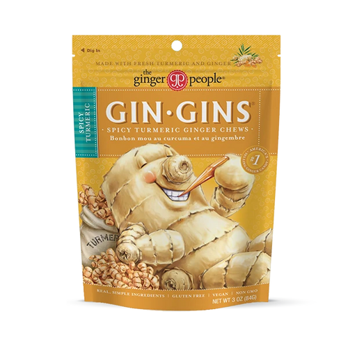The Ginger People Gin Gins Chewy Ginger Candy - Spicy Turmeric