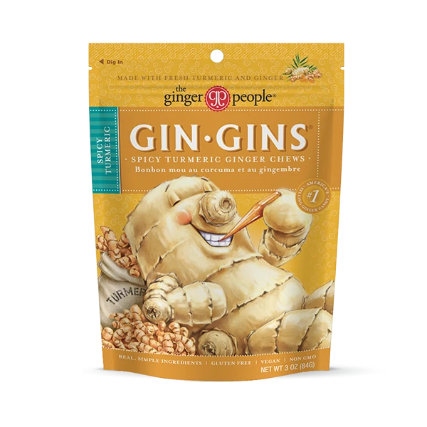 The Ginger People Gin Gins Chewy Ginger Candy - Spicy Turmeric