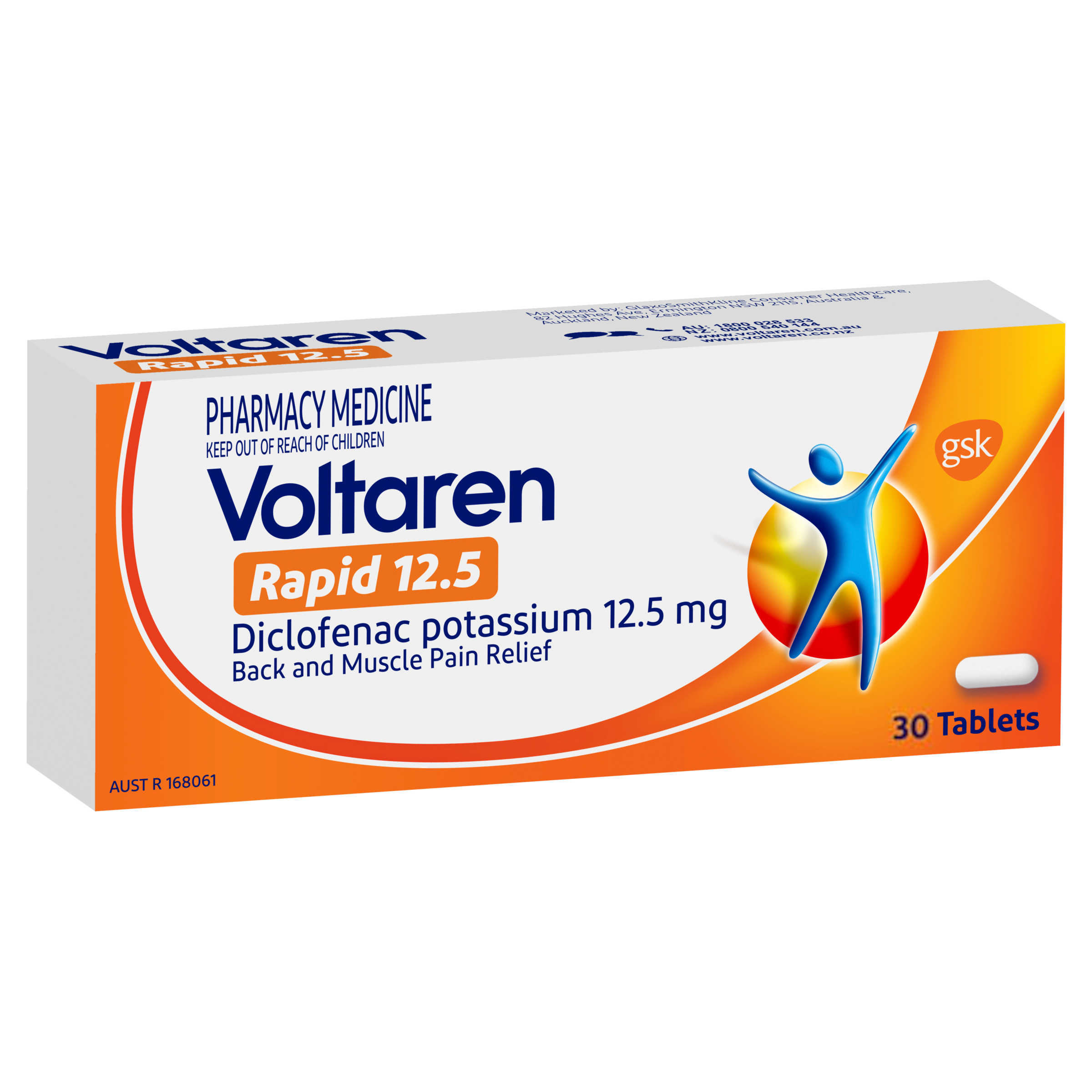 Voltaren Rapid 12.5 Back and Muscle Pain Relief
