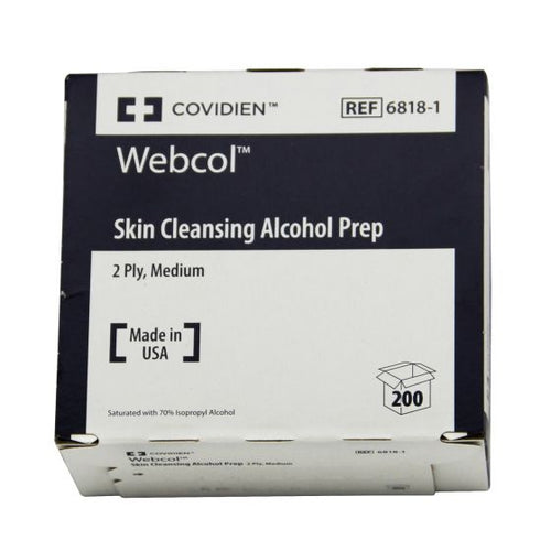 Webcol Skin Cleansing Alcohol Prep Staurated with 70% Isopropyl alcohol